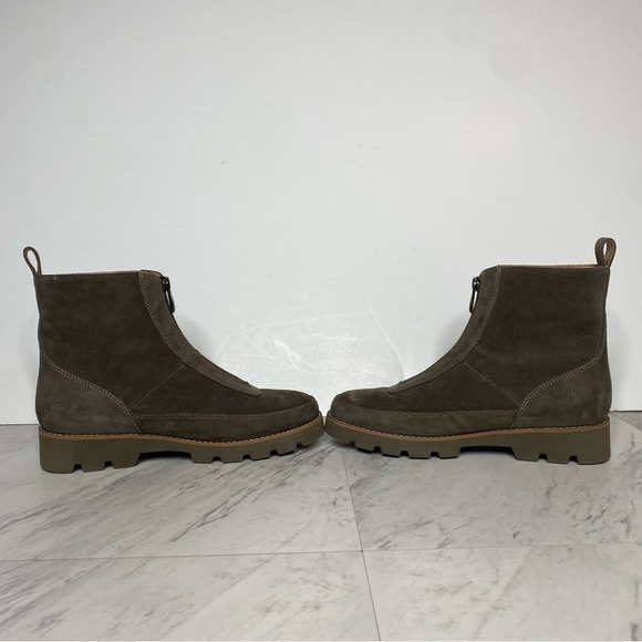 Vionic Estilo Gray Suede Front Zip Bootie 6 1/2 - Picture 5 of 15